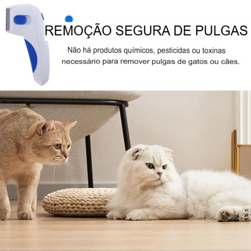 Pente elétrico para animais, removedor de piolhos, suave e seguro, eficaz para remoção de caspa, manchas de cabelo, remoção de pulgas